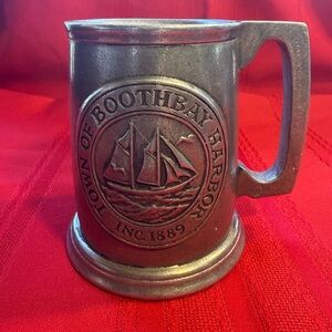 Vtg 70s-90s Carson Industries Town of Boothbay Harbor, Maine Statesmetal Tankard